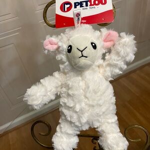 Petlou 9” Lamb Dog Toy With Squeake Very Solf